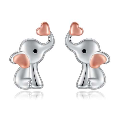 925 Sterling Silver Elephant Earrings Hypoallergenic Animals Stud Earrings Jewelry Gift for Women Girls, Sterling Silver, No Gemstone 925 Sterling Silver Elephant Earrings Hypoallergenic Animals Stud Earrings Jewelry Gift for Women Girls, Sterling Silver, No Gemstone