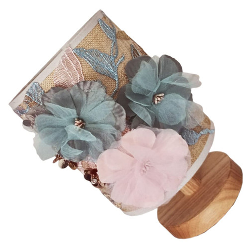 Hemoton Fabric Flower Table Lamp Bedside Lamps Table Lamps for Living Room Cloth Desk Light Reading Light Vintage Lamp Nightstand Light Gifts Bedside Table Lamp Desk Lamp Fabric