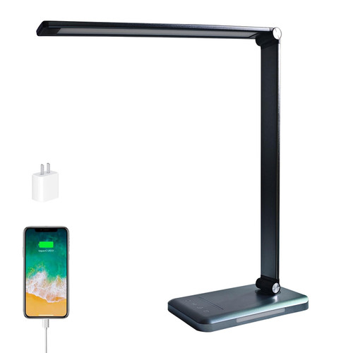 Elacgap LED Desk Lamp, 5 Levels Dimmable Table Lamp Reading Lamp with USB Charging Port, 5 Lighting Modes, 30 Minutes Auto-Off Timer, Study Lamp, Eye-Caring Office Lamp with Night Light Elacgap LED Desk Lamp, 5 Levels Dimmable Table Lamp Reading Lamp with USB Charging Port, 5 Lighting Modes, 30 Minutes Auto-Off Timer, Study Lamp, Eye-Caring Office Lamp with Night Light