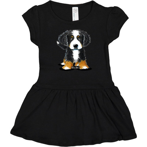 inktastic Bernese Mountain Dog Infant Dress 6 Months Black - KiniArt 3e81