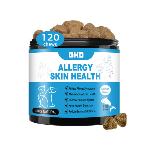 Dog Allergy Relief Chews, Omega 3 Salmon Fish Oil Probiotic Supplement Dogs Itch Relief for Anti-Itch, Hot Spots, and Seasonal Allergies (Salmon) Dog Allergy Relief Chews, Omega 3 Salmon Fish Oil Probiotic Supplement Dogs Itch Relief for Anti-Itch, Hot Spots, and Seasonal Allergies (Salmon)