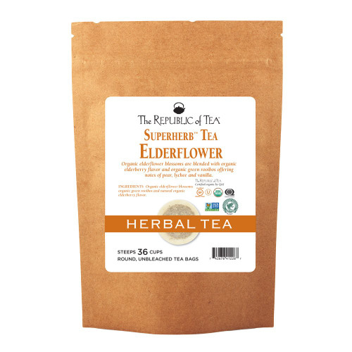 The Republic of Tea Organic Elderflower SUPERHERB Herbal Tea, Refill Pack of 36 Tea Bags The Republic of Tea Organic Elderflower SUPERHERB Herbal Tea, Refill Pack of 36 Tea Bags