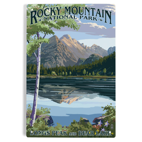 Lantern Press 6x9 Inch Metal Sign, Rocky Mountain National Park, Colorado, Longs Peak and Bear Lake Summer Lantern Press 6x9 Inch Metal Sign, Rocky Mountain National Park, Colorado, Longs Peak and Bear Lake Summer