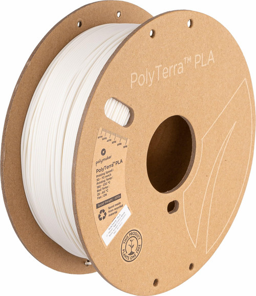 Polymaker Matte PLA Filament 1.75mm White, 1.75 PLA 3D Printer Filament 1kg - PolyTerra 1.75 PLA Filament Matte White 3D Printing Filament