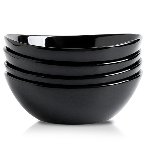 Hasense Serving Bowls,Large Salad Bowls,28 oz Porcelain Serving Dishes set of 4 for Salads,Cereal,Soup,Pasta, Microwave and Dishwasher Safe for Entertaining & Party,Black Hasense Serving Bowls,Large Salad Bowls,28 oz Porcelain Serving Dishes set of 4 for Salads,Cereal,Soup,Pasta, Microwave and Dishwasher Safe for Entertaining & Party,Black