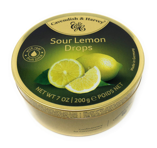 Cavendish & Harvey | Sour Lemon Hard Candy Drops | 7 Ounce Tin Cavendish & Harvey | Sour Lemon Hard Candy Drops | 7 Ounce Tin
