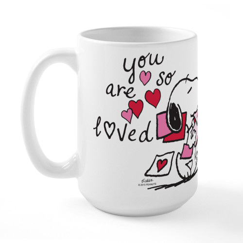 CafePress Snoopy You Are So Loved Large Mug 15 oz (444 ml) Ceramic Coffee Mug