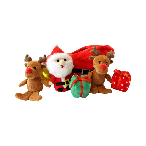 Midlee Santa Sleigh Find a Toy Christmas Dog Toy- Plush Burrow Interactive Hide & Seek Pet Holiday Toy Midlee Santa Sleigh Find a Toy Christmas Dog Toy- Plush Burrow Interactive Hide & Seek Pet Holiday Toy
