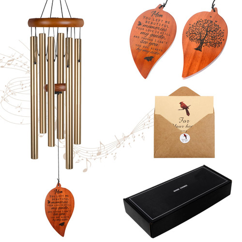 Mom Wind Chimes Cardinal Sympathy Wind Chimes, Memorial Wind Chimes for Loss of a Loved One, Bereavement Gifts Memorial Gifts Sympathy Gift in Memory of Loved One Loss of Mother Father Family Tree