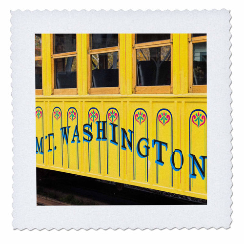 3D Rose New Hampshire Bretton Woods Mount Washington Cog Railway 01 Square 14 by 14 Inch Quilt, 14 x 14 3D Rose New Hampshire Bretton Woods Mount Washington Cog Railway 01 Square 14 by 14 Inch Quilt, 14 x 14