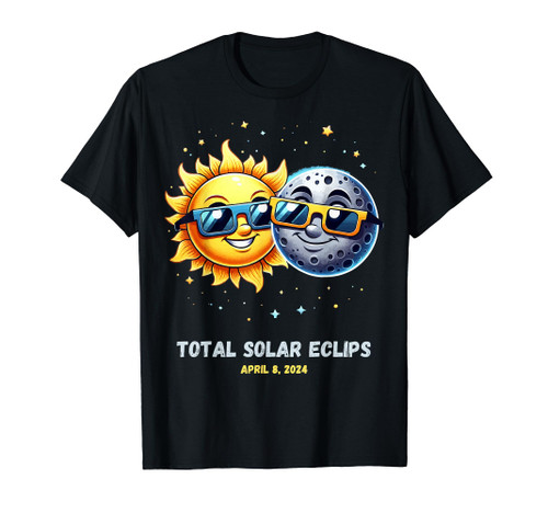TOTAL SOLAR ECLIPSE APRIL 8, 2024 SUN MOON BEST FRIENDS T-Shirt