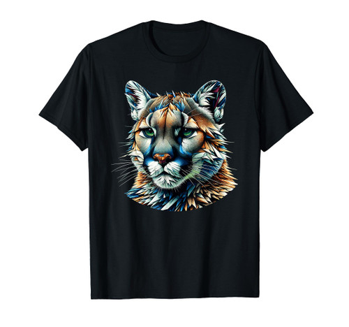 Polygon Art Cougars Cougar Mountain Lion Puma T-Shirt