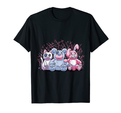 Goth Pastel Creepy Rabbit Teddy Bear Cat Voodoo doll T-Shirt