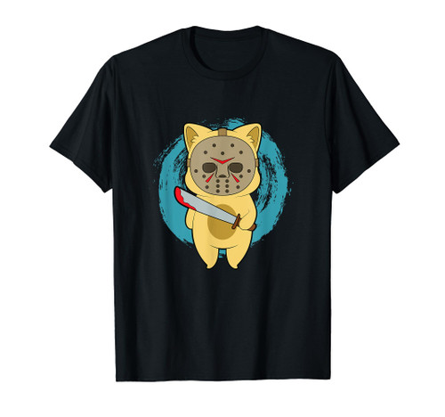Horror Movies Jason Cat Funny Parody Movie Halloween costume T-Shirt Horror Movies Jason Cat Funny Parody Movie Halloween costume T-Shirt