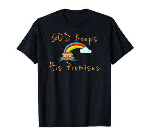Ark and Rainbow God Keeps His Promises Noah Religious T-Shirt