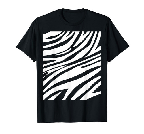 Funny Zebra Print Halloween Striped Animal Easy DIY Costume T-Shirt