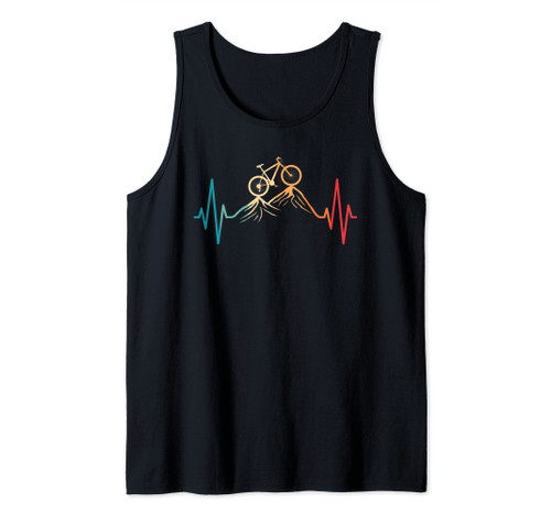 Funny Retro Cycling Heartbeat Bicycle Mountain Bike Biking Tank Top Funny Retro Cycling Heartbeat Bicycle Mountain Bike Biking Tank Top
