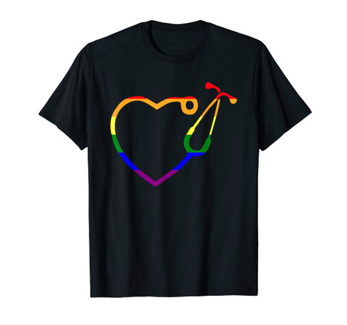 Nurse Stethoscope LGBT-Q Rainbow Gay Pride Ally RN Nursing T-Shirt Nurse Stethoscope LGBT-Q Rainbow Gay Pride Ally RN Nursing T-Shirt