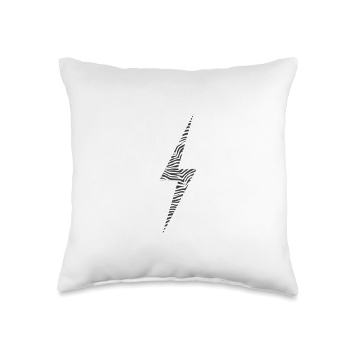 Zebra lightning Africa Stripes Animal Park Throw Pillow