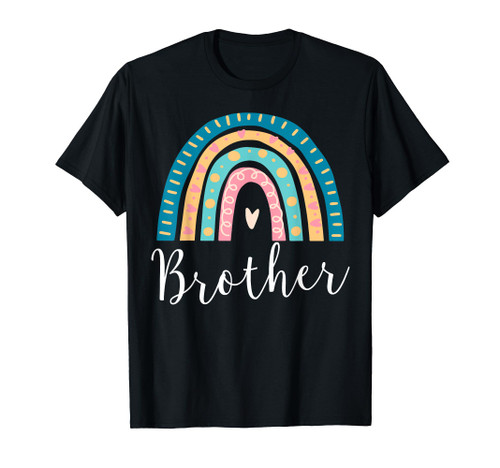 Brother Rainbow Sibling Gifts Men Family Matching Birthday T-Shirt