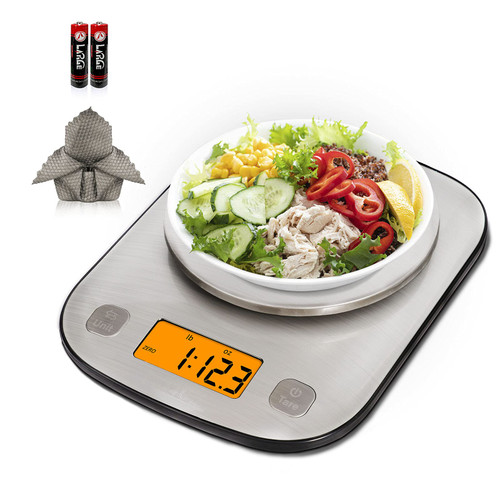 Fuzion Digital Kitchen Scale, 11lb/5kg Food Scale Weight Grams and oz for Weight Loss, Cooking and Baking, 1g/0.1oz Precise Graduation, Waterproof Platform, Easy Clean, Dishcloth Included Fuzion Digital Kitchen Scale, 11lb/5kg Food Scale Weight Grams and oz for Weight Loss, Cooking and Baking, 1g/0.1oz Precise Graduation, Waterproof Platform, Easy Clean, Dishcloth Included