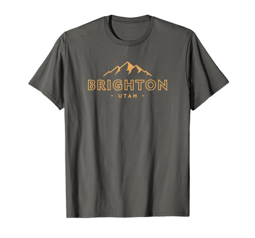 Brighton Utah Mountain Retro Throwback Mens Womens Souvenir T-Shirt
