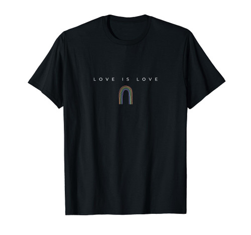 Love Is Love Subtle Pride Rainbow Pastel Boho LGBT Equality T-Shirt