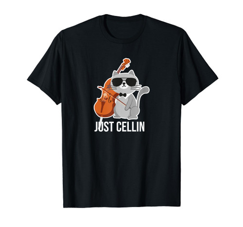 Just Cellin Cat Cello Design for Cellists T-Shirt