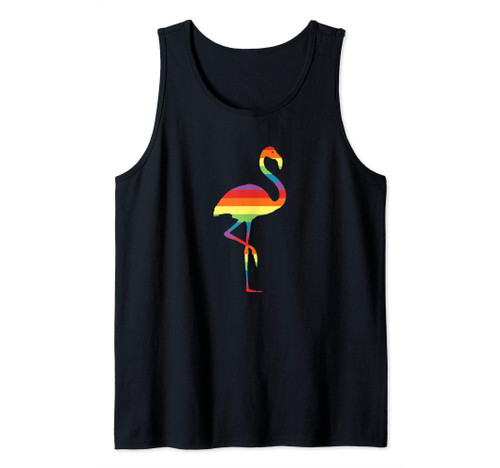 Rainbow Flamingo Shirt Gay Rights Pride Parade Outfit Tank Top
