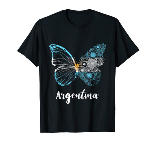 Butterfly Argentina Sun Of May Buenos Aires Argentinian Flag T-Shirt