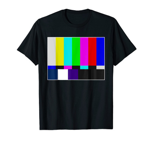 TV Color Bars Vintage Retro Test Pattern Colorful Rainbow T-Shirt
