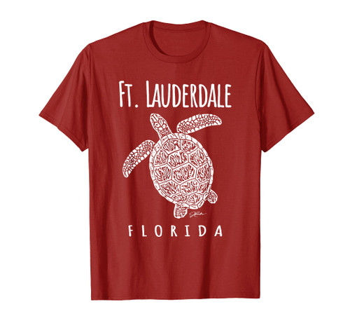 JCombs: Ft. Lauderdale, FL, Sea Turtle, Beach T-Shirt