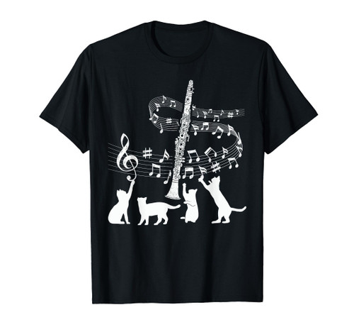 Clarinetist Cats Lover Clarinet Player Expert Musician Music T-Shirt