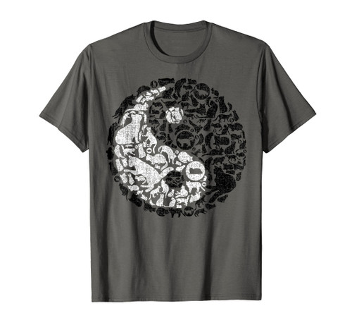 Yin Yang Symbol Tee Pilates Yoga Cat Cats Kitten Lover T-Shirt Yin Yang Symbol Tee Pilates Yoga Cat Cats Kitten Lover T-Shirt