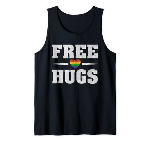 LGBT Free Hugs Gay and Lesbian Rainbow Pride Flag Love Gifts Tank Top LGBT Free Hugs Gay and Lesbian Rainbow Pride Flag Love Gifts Tank Top