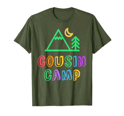 COUSIN CAMP Mountain Forest Best Camping Ever Besties Kids T-Shirt