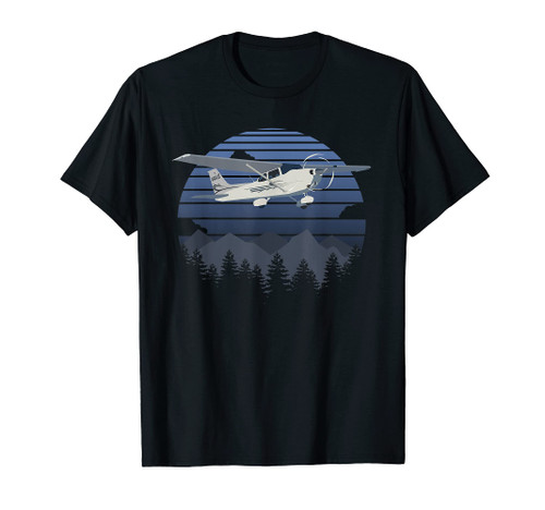 C-172 Skyhawk Mountain Flying Pilot T-shirt