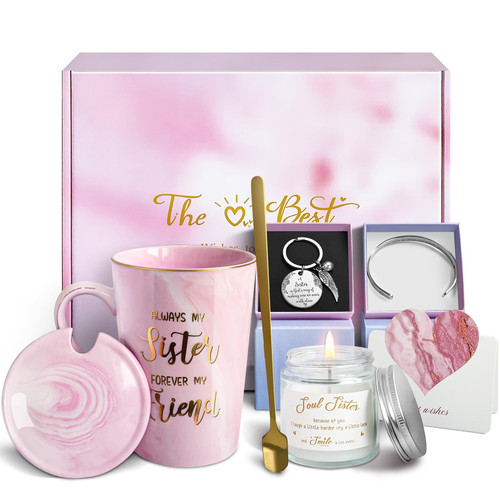 Sister Birthday Gift Ideas, Gifts for Sister, Unique Friend Gift Baskets from Sisters, Customized Sister Friendship Gifts Box, Gift Set for Women, Thank You Gifts for Sisters.