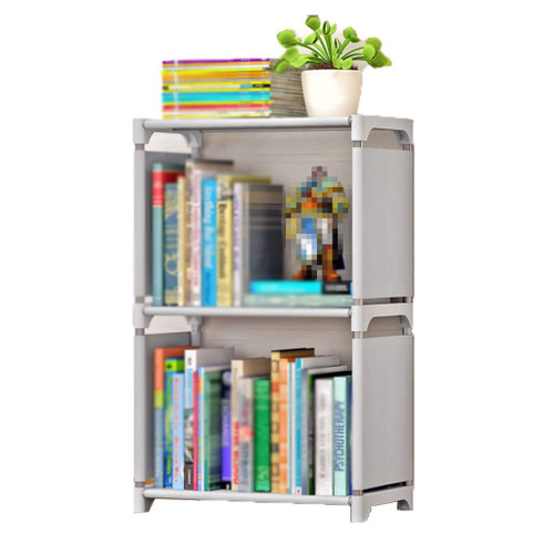 RSLEE Bookcase Storage Cube Bookshelf Shelves 2-Cube Organizer Shelf for Bedroom Closet 2-Layer Small Bookshelf for Home Office Bookshelf with Storage