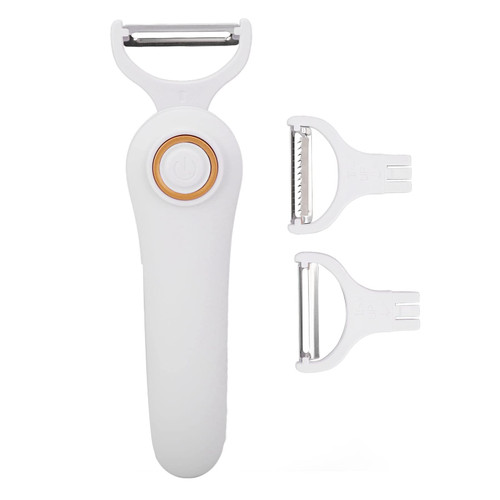 Electric Potato Peeler, USB Rechargeable Handheld Electric Vegetables and Fruit Peeler with 3 Cutter Heads Vegetable Peeler Kitchen Gadgets for Potato, Carrots, Cucumber