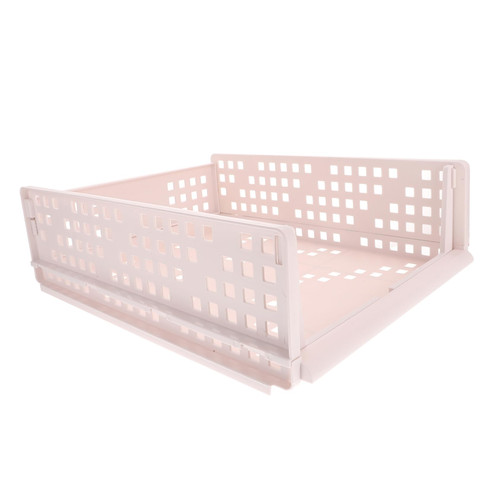 FONDOTIN Layered Partition Stackable Closet Drawers Closet Organizer with Drawers Cloth Closet Container Bin Cube Stackable Drawers Shelf Storage Bins Shirt Plastic White Foldable