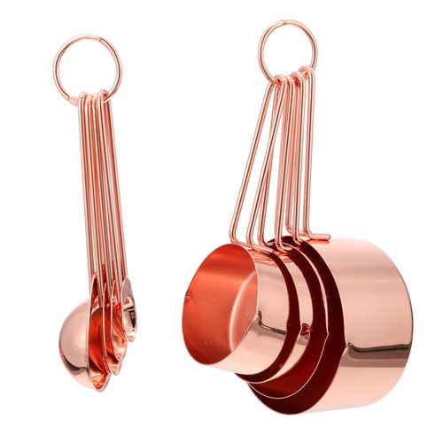 8pcs Baking Measuring Spoon Set Fruit Measuring Tablespoon Baking Cups Baking Spoons Metal Measuring Stainless Measuring Cups Tea Milk Powder Spoon Concentrate Stainless Steel