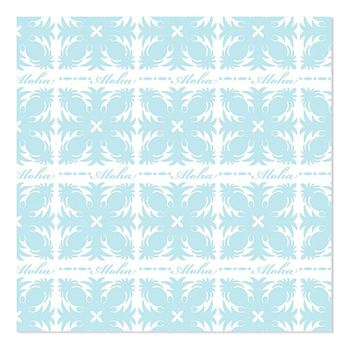 Island Heritage Hawaiian Wrapping Paper Set of 2 Rolls Aloha Pineapple Quilt Teal
