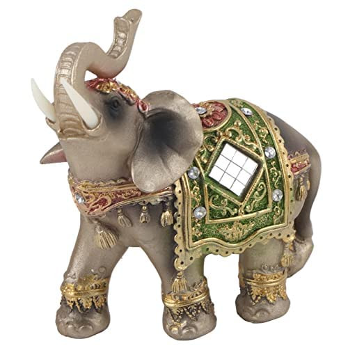 Akozon Elephant Statue Lucky Feng Shui Green Elephant Statue Sculpture Wealth Figurine Gift Home Decoration(L) Akozon Elephant Statue Lucky Feng Shui Green Elephant Statue Sculpture Wealth Figurine Gift Home Decoration(L)