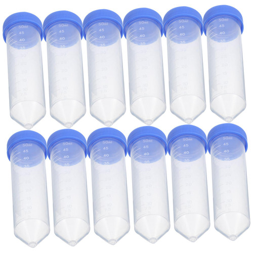 PartyKindom 50pcs 50 Conical Tubes Falcon Tubes Graduated Test Tubes Conical Centrifuge Tubes 50ml Micro Centrifuge Tube Centrifuge Tube Sample Transparent Tubes Experiment PRP Supplies Pointy