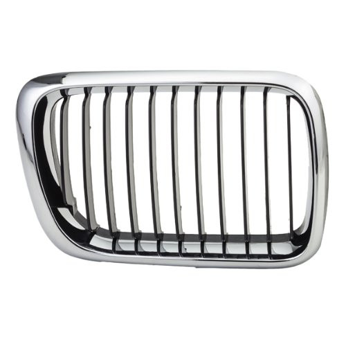 CarPartsDepot, Passenger Right Side Front Grille Grill Chrome Frame Removable Matte Black Insert RH, 400-12984-02 BM1200123 51138195152