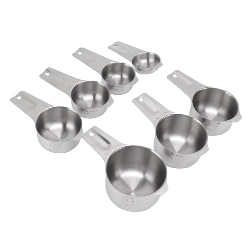 Set, Measuring Cups Set Stainless Steel Stackable Multifunctional Metal Nesting Measuring Cups Set with Easy to Read for Kitchen Tools for Kitchen Tools,Set of 7 Cup & Saucer