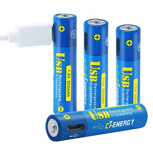 USB AAA Batteries-The Lithium Ion AAA Rechargeable Batteries in 1.5V 600mAh with 4 in 1 USB Fast Charging, Not Need Extra Batteries Charger USB AAA Batteries-The Lithium Ion AAA Rechargeable Batteries in 1.5V 600mAh with 4 in 1 USB Fast Charging, Not Need Extra Batteries Charger