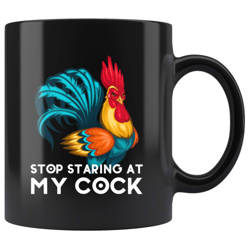 Bingeprints Stop Staring At My Cock Mug - Funny Offensive Vulgar Rude Crude Rooster Coffee Cup Bingeprints Stop Staring At My Cock Mug - Funny Offensive Vulgar Rude Crude Rooster Coffee Cup
