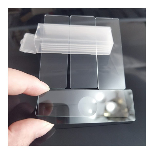 RADHAX Microscope Kit 5pcs Glass Reusable Bio-Microscope Double Single Concave Microscope Biological Microscope Slides Microscope Lens Adapters (Size : Single concave 5pcs)